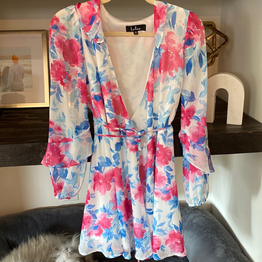 Lulu’s Floral Print Wrap Dress